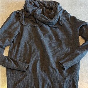 Cozy Gray Cowl Neck Sweater